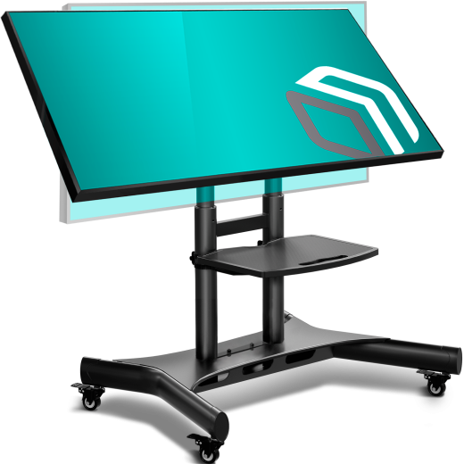 Напольная мобильная  стойка для  интерактивной панели   ONKRON 50"-83", чёрная TS1380