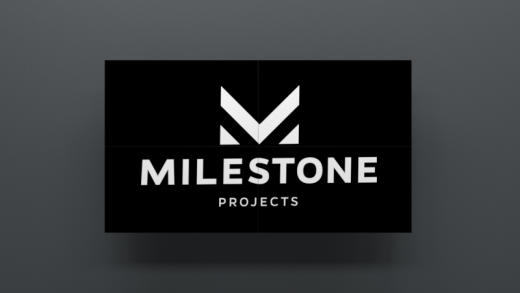 Рамное настенное крепление для видеостены 2х2, откидные модули